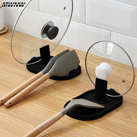 Lid and utensil holder
