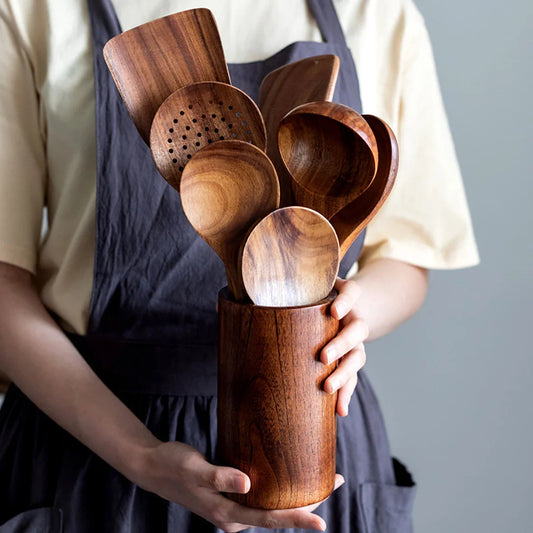 Wooden kitchen utensils