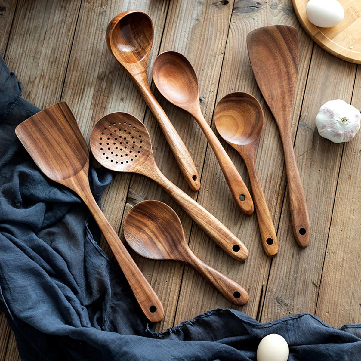 Wooden kitchen utensils