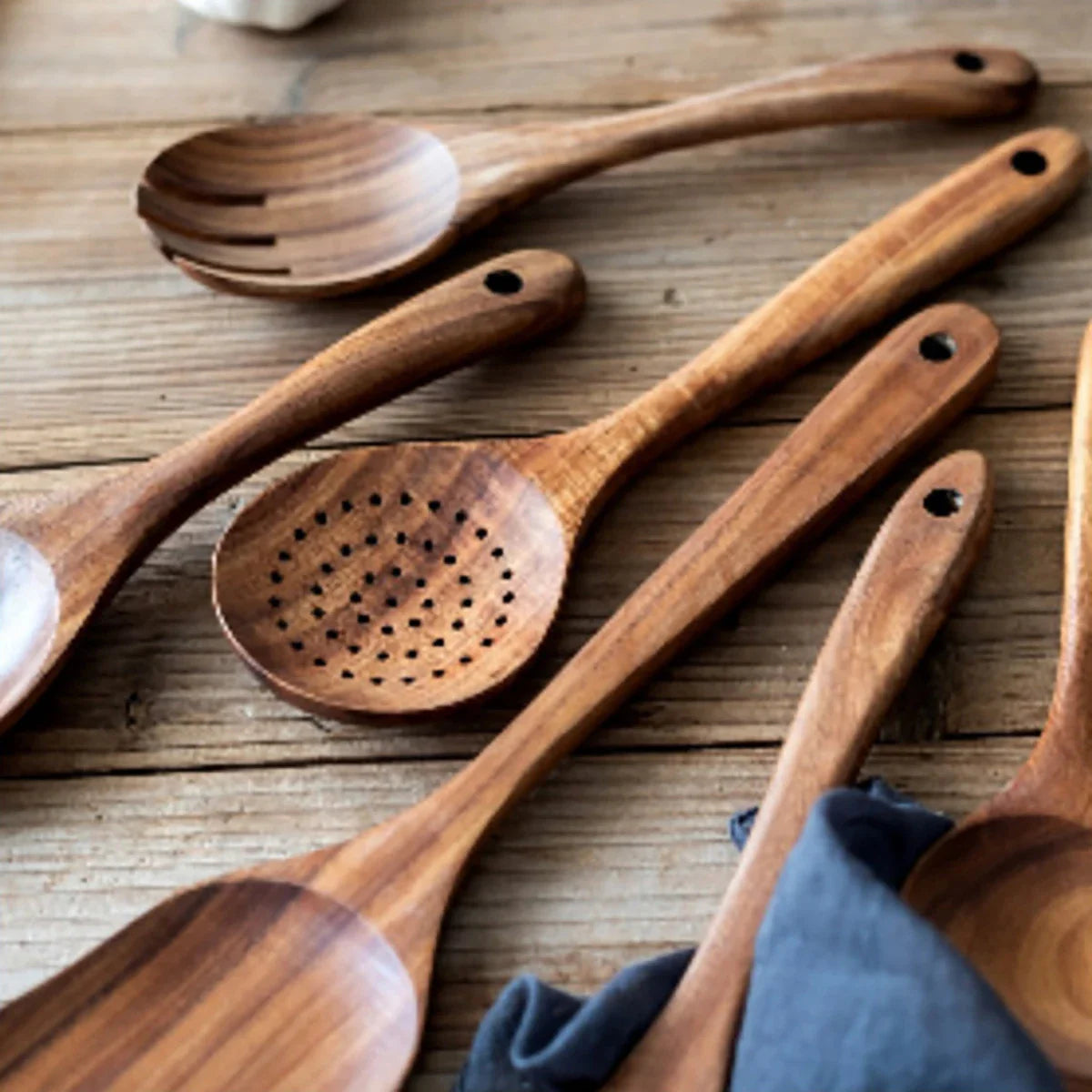 Wooden kitchen utensils